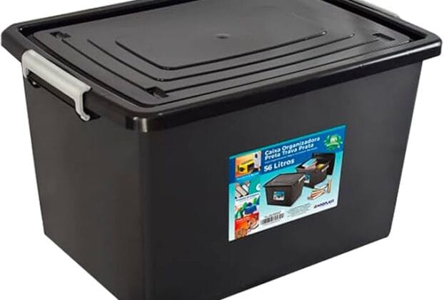 Kit 6 Caixas Organizadoras 56 Litros Arqplast