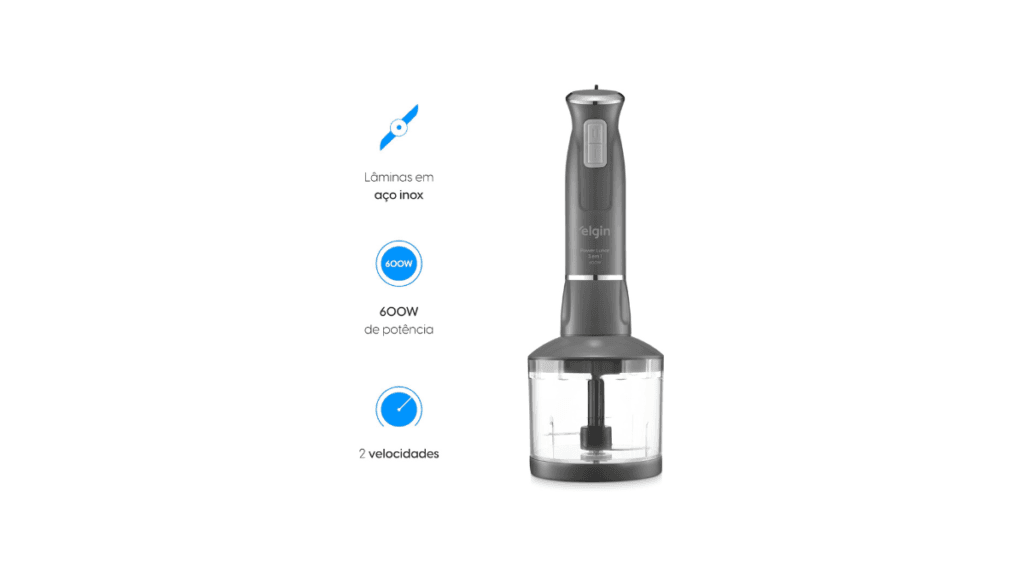 Mixer Power Inox 3 em 1 600W Elgin