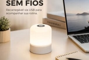 Luminária de Mesa Touch Recarregável