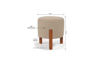 Kit 2 Puff Redondo Decorativo Thor