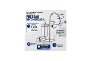 Torneira com Filtro e Purificador de Água