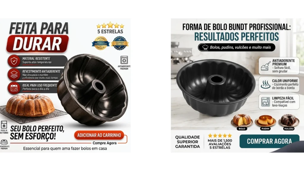 Forma Assadeira Furo Central 24cm Antiaderente : Vale a pena? 4 Forma Assadeira Furo Central 24cm Antiaderente redonda para preparar bolos e pudins caseiros.