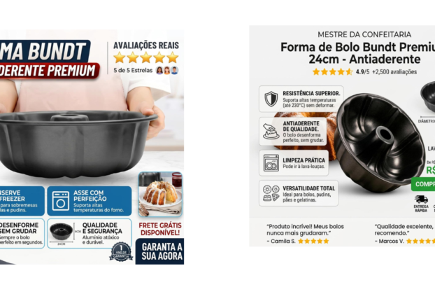 Forma Assadeira Furo Central 24cm Antiaderente