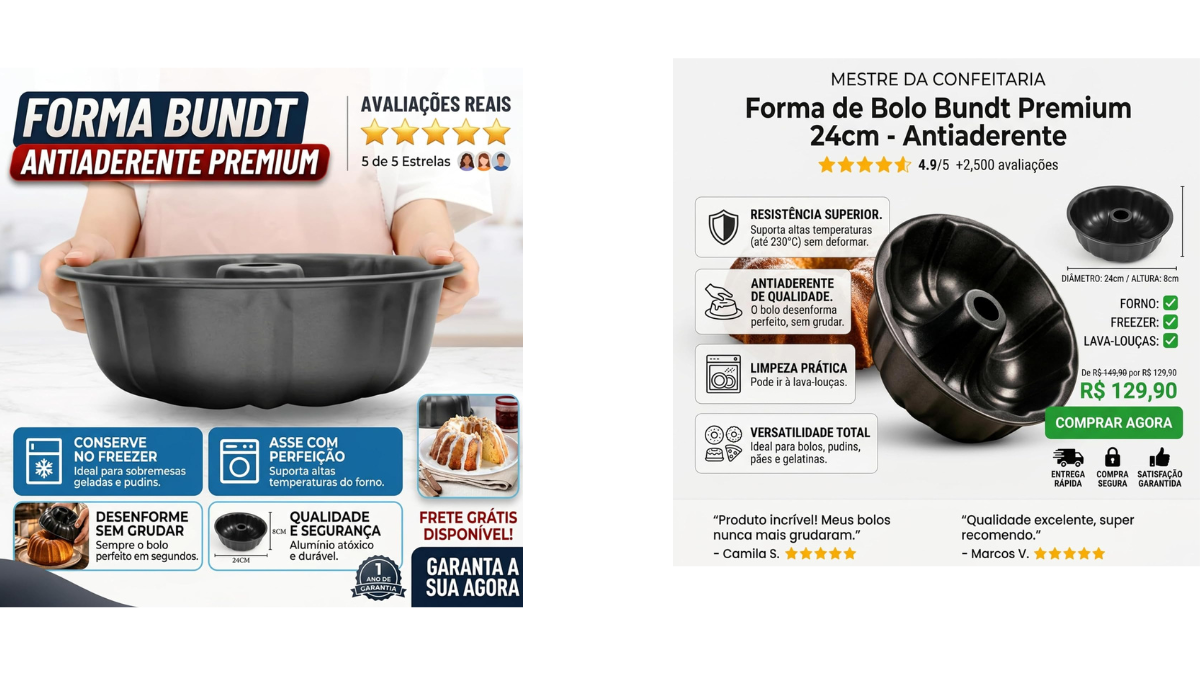 Forma Assadeira Furo Central 24cm Antiaderente : Vale a pena? 1 Forma Assadeira Furo Central 24cm Antiaderente